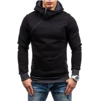 Men's stylish hoodie with zipper Logan - black