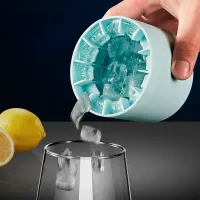 Silicone ice cube maker in cylinder shape with fast freezing