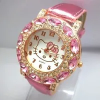Girls wrist watch with rhinestones | Hello Kitty