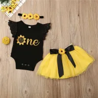 Set oblečení pro nejmenší holčičky s motivem slunečnic