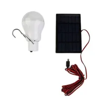 Portable solar panel with lamp