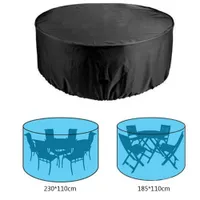 Large round waterproof outdoor garden table chairs set furniture cover