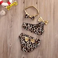 Trendy dziewczyny leopard bikini z opaską