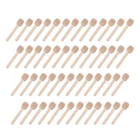 100pcs Best Selling Mini Wooden Honey Wooden Honey Spoon Mixing Stick for Honey Jars Long Handle Mixing Stick Dipper Dessert Tools