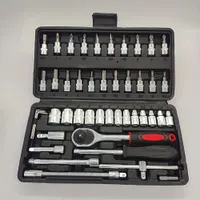 46pcs Tool kit with keys, screwdrivers and nuts: Universal set of home and workshop tools