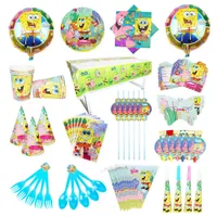 Birthday party set with SpongeBob and friends