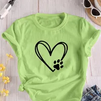 Women's T-shirt with Cartoon Hearts - Comfortable and stylish T-shirt for summer