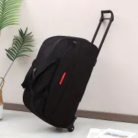 Foldable travel bag with lever - Large capacity, monochrome