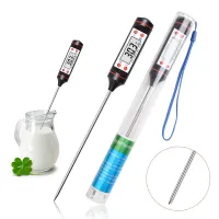 Digital kitchen thermometer with LCD display