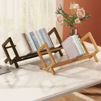 Small bamboo library for easy book storage