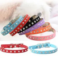 Collar for cats or dogs decorated with cubic zirconia