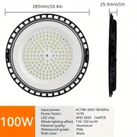 1pc LED Industrial Mine Light DOB Round Waterproof Flying Plate Lighting Baldachyn Warehouse Workshop Lighting UFO Factory Outdoor Lighting