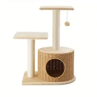 Cat Clembing Tree for Room Cats, Cat Apartment with Natural Sisal Scraper, Teddy Cat Tower Apartment with thyd bed Cozy Cat House with visiaci loptu pre domáce mačky