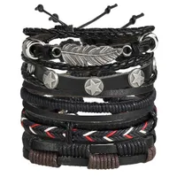 Ensemble de bracelets en cuir pour homme