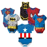 Body de vară pentru nou-născuți cu supereroi pentru copii