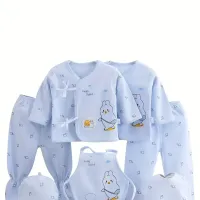 Set de haine de calitate format din 7 piese pentru nou-născuți - Din bumbac, confortabil și drăguț pentru băieți și fete