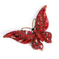 Fashion animal crystal brooch Big Butterfly