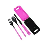 Travel cutlery with wands + case J2311