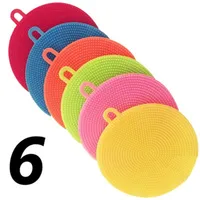 6-Piece Set of Silicone Dishwashing Sponges