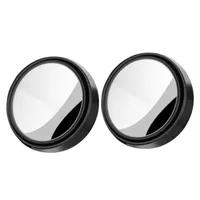 2 pcs auto round frame convex blind spot mirror wide angle 360 degree adjustable clear rear view mirror auxiliary mirror driving safety