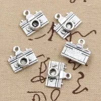 20 kusů přívěsků 'Fotoaparát' (starožitně bronzová a stříbrná barva) pro vlastní výrobu šperků