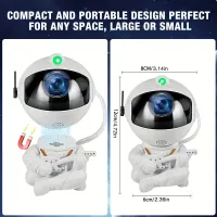 1pc Astronaut Holding Guitar Star Projector, 360° Rotation Night Lighting Astronaut With Remote Control, LED Night Light, 8 Star Projector modes