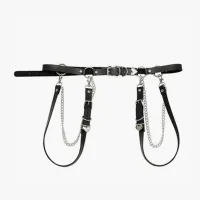 Set of shoulder straps with chain belt