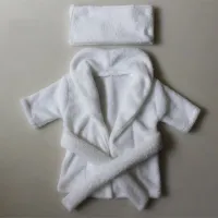 Children's bathrobe and turban shooting set