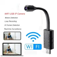 Mini Surveillance Camera with Wifi IP USB Full HD 720P P2P CCTV SD Card Cloud Storage Smart AI Human Detection V380 APP