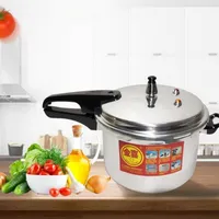 Aluminium pressure cooker in the kitchen