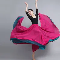Oboustranná dvouvrstvá taneční sukně flamenco 720 stupňů taneční oblečení