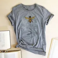 Women's stylish short sleeve T-shirt with Let It Bee print