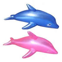 Modern inflatable toy in the shape of a dolphin with pearl reflections - more colour variants