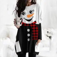 Doamnelor Luxury Long T-Shirt Snowman