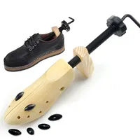 Wood tensioner for leather footwear and accessories