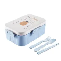 Bento food box with cutlery