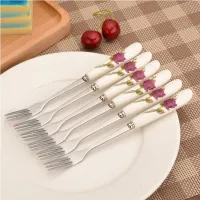Desert fork with ceramic handle