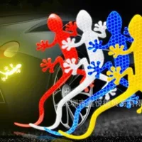 Reflective safety sticker for car - lizard