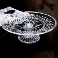 Elegant fruit bowl with acrylic petals and stand - Ideal for snacks, dried fruit and sweets