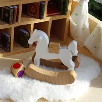 Miniature wooden rocking horse - handmade decoration