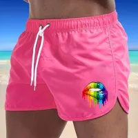 Men's coloured swim shorts - Rainbow