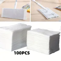 100 disposable wipes made of microfiber with electrostatic effect, 20 x 29.5 cm, flat rotating mop