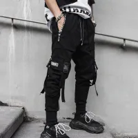 Hip hop skórzane spodnie dla mężczyzn