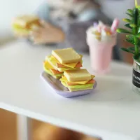 Set of mini sandwiches for doll's kitchen 2 pieces Rohan