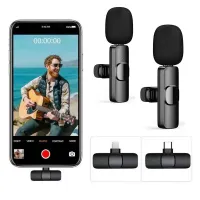 Microfon mini wireless pentru înregistrare audio și video
