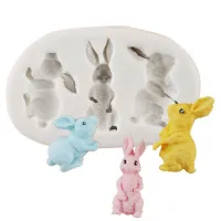 Silicone Easter Bunny Form (Gray)