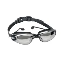 Lunettes de natation sportives avec bouchons d'oreilles - Lunettes anti-buée 16 x 4 cm