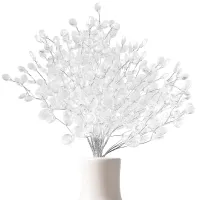 Gałęzie wazonu z akrylowymi koralikami kwiatowymi z czystym