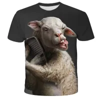 Tricou de vară amuzant pentru bărbați cu motive animale