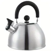 2500ml stainless steel tea kettle for charcoal, gas, electricity and ceramics - easy to clean and re-usable